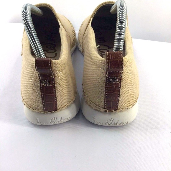 Sam Edelman Kassie Rubber Sole Slip Glitter Canvas Loafers - Picture 7 of 12